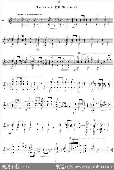 Sor-Coste《26Studies》（STUDY21）
