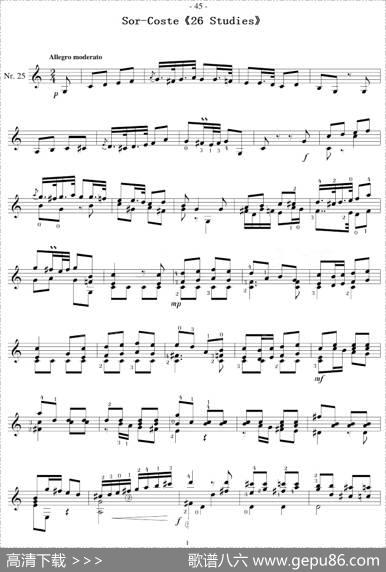 Sor-Coste《26Studies》（STUDY25）