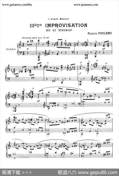 15Improvisations（15首即兴曲·Ⅲ）|弗朗西斯·普朗克