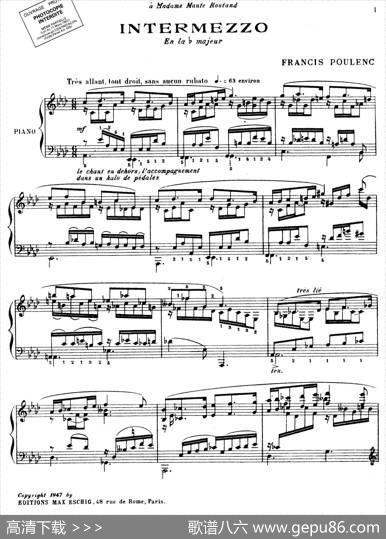IntermezzoNo.3inA-flatMajor(降A大调第三间奏曲)|弗朗西斯·普朗克