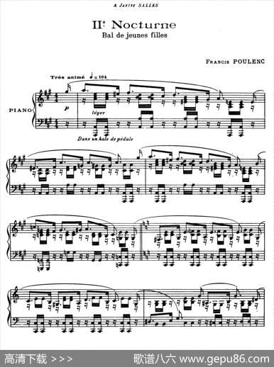 EightNocturnes（8首夜曲·Ⅱ）|弗朗西斯·普朗克