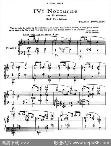 EightNocturnes（8首夜曲·Ⅳ）|弗朗西斯·普朗克
