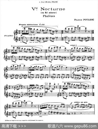 EightNocturnes（8首夜曲·Ⅴ）|弗朗西斯·普朗克