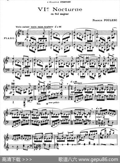 EightNocturnes（8首夜曲·Ⅵ）|弗朗西斯·普朗克