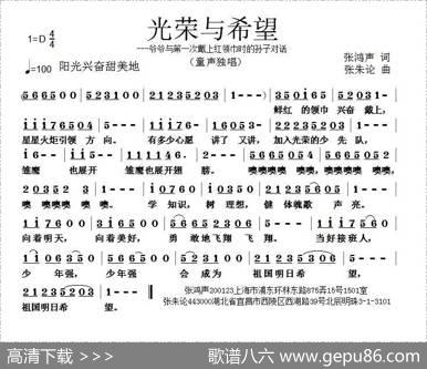 光荣与希望 - 张鸿声|张朱论
