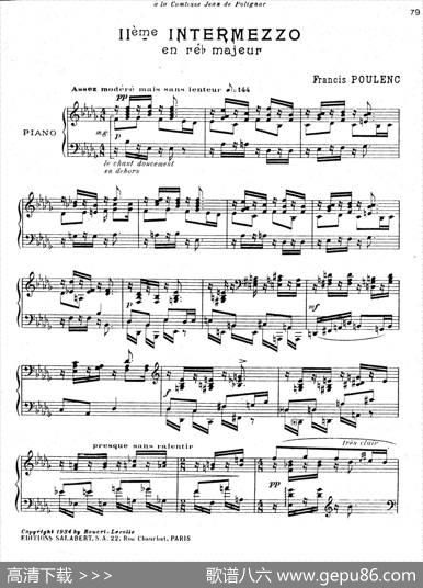 2Intermezzos（2首间奏曲·2）|弗朗西斯·普朗克