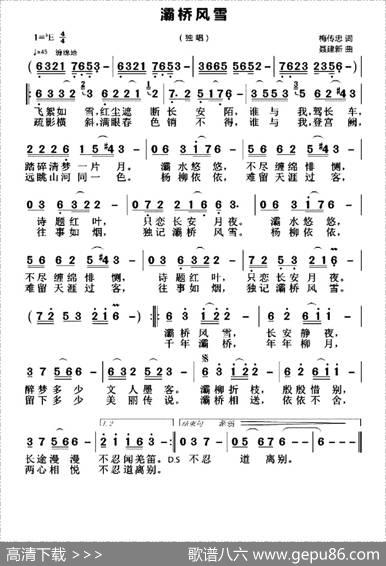 灞桥风雪（梅传忠词聂建新曲） - 梅传忠|聂建新