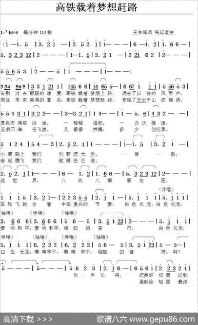 高铁载着梦想赶路（王吉峰词张延道曲） - 王吉峰|张延道