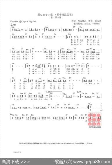 【日】霧にむせぶ夜（雾中抽泣的夜） - 丹古晴己|鈴木淳