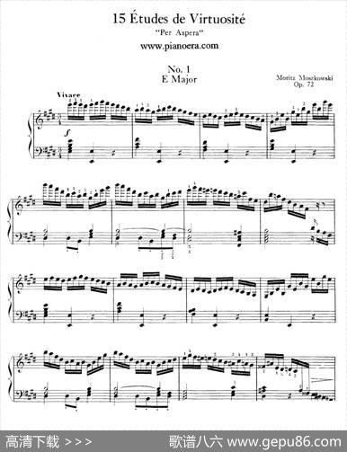 15EtudesdeVortuositeOp.72（15首辉煌练习曲·1）|莫里兹·莫什科夫斯基