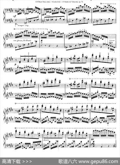 15EtudesdeVortuositeOp.72（15首辉煌练习曲·1）|莫里兹·莫什科夫斯基
