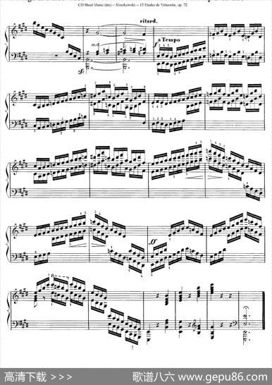 15EtudesdeVortuositeOp.72（15首辉煌练习曲·1）|莫里兹·莫什科夫斯基