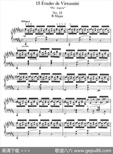 15EtudesdeVortuositeOp.72（15首辉煌练习曲·15）|莫里兹·莫什科夫斯基
