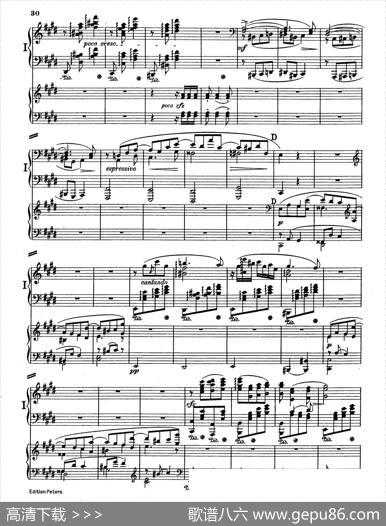 PianoConcertoinEMajorOp.59（E大调钢琴协奏曲·双钢琴·第二乐章）|莫里兹·莫什科夫斯基