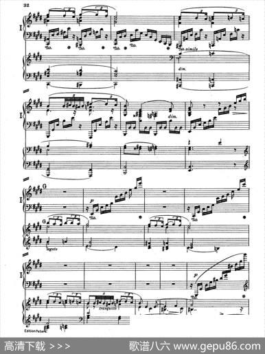 PianoConcertoinEMajorOp.59（E大调钢琴协奏曲·双钢琴·第二乐章）|莫里兹·莫什科夫斯基