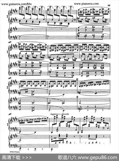 PianoConcertoinEMajorOp.59（E大调钢琴协奏曲·双钢琴·第二乐章）|莫里兹·莫什科夫斯基