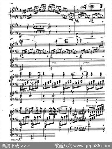 PianoConcertoinEMajorOp.59（E大调钢琴协奏曲·双钢琴·第二乐章）|莫里兹·莫什科夫斯基