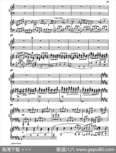PianoConcertoinEMajorOp.59（E大调钢琴协奏曲·双钢琴·第四乐章）|莫里兹·莫什科夫斯基
