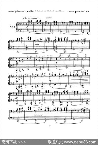 SpanishDancesOp.12（西班牙舞曲·四手联弹版）|莫里兹·莫什科夫斯基
