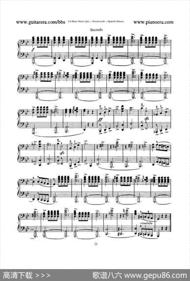 SpanishDancesOp.12（西班牙舞曲·四手联弹版）|莫里兹·莫什科夫斯基