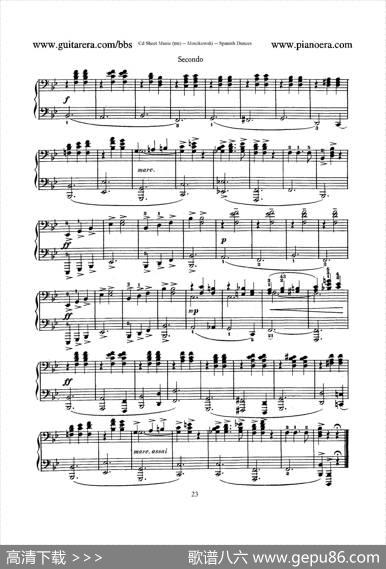 SpanishDancesOp.12（西班牙舞曲·四手联弹版）|莫里兹·莫什科夫斯基