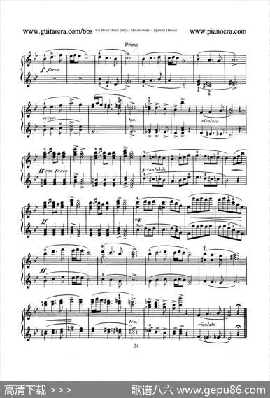 SpanishDancesOp.12（西班牙舞曲·四手联弹版）|莫里兹·莫什科夫斯基
