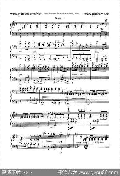 SpanishDancesOp.12（西班牙舞曲·四手联弹版）|莫里兹·莫什科夫斯基