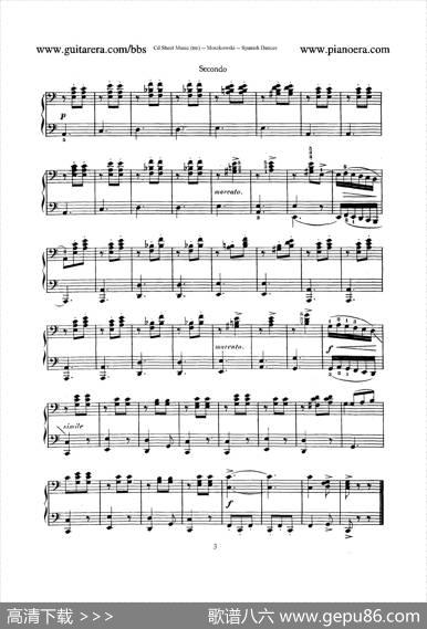 SpanishDancesOp.12（西班牙舞曲·四手联弹版）|莫里兹·莫什科夫斯基