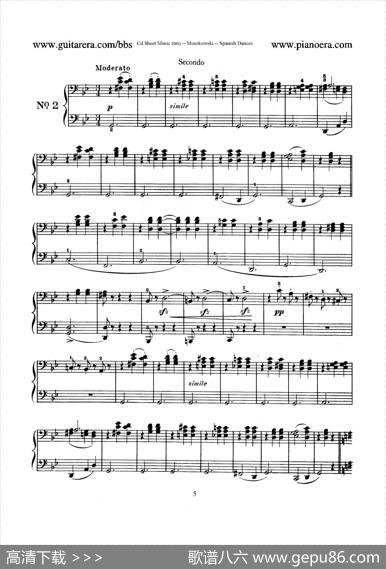 SpanishDancesOp.12（西班牙舞曲·四手联弹版）|莫里兹·莫什科夫斯基