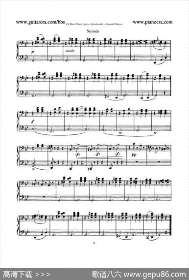 SpanishDancesOp.12（西班牙舞曲·四手联弹版）|莫里兹·莫什科夫斯基