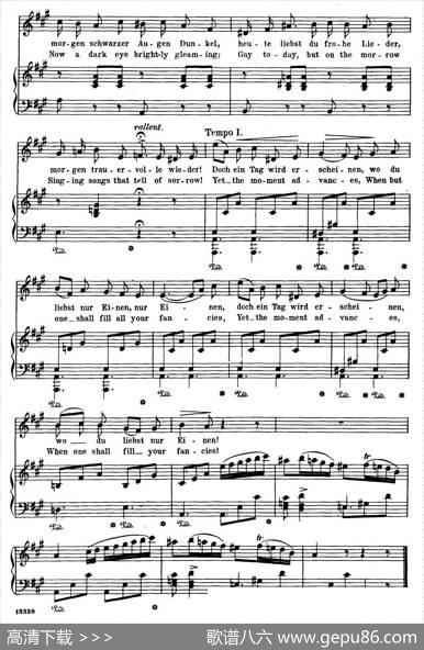 年轻姑娘爱什么WasEinJungesMadchenLiebt（正谱）|弗雷德里克·肖邦（FredericChopin）