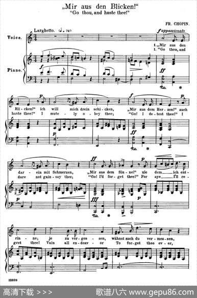 走开MirAusDenBlicken（正谱）|弗雷德里克·肖邦（FredericChopin）