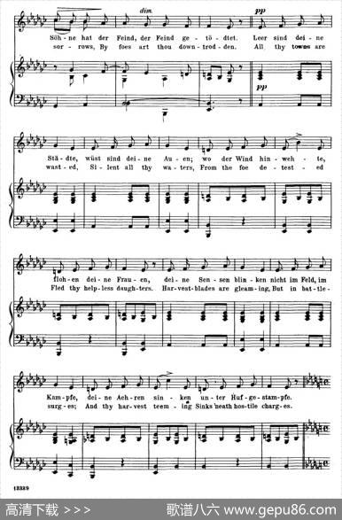 波兰悲歌PolensGrabgesang（正谱）|弗雷德里克·肖邦（FredericChopin）