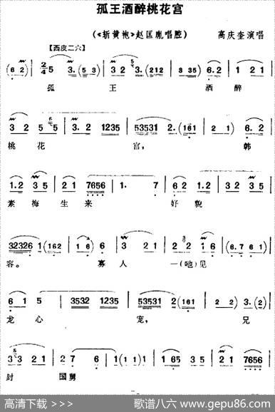 孤王酒醉桃花宫（《斩黄袍》赵匡胤唱腔）