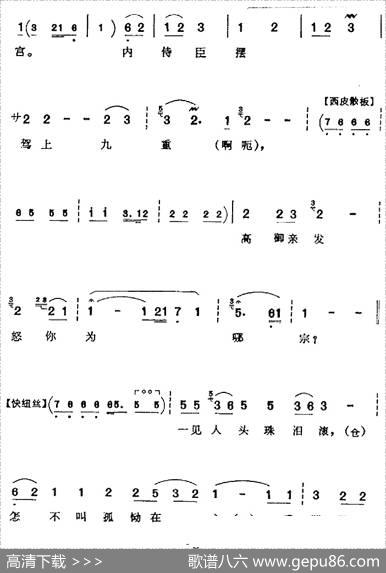 孤王酒醉桃花宫（《斩黄袍》赵匡胤唱腔）