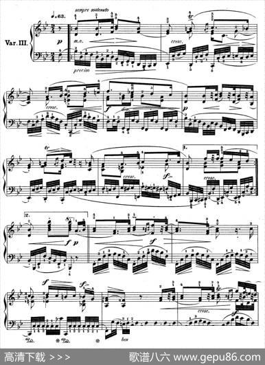 降B大调莫扎特主题变奏曲Op.2（为钢琴与乐队而作）|肖邦-chopin