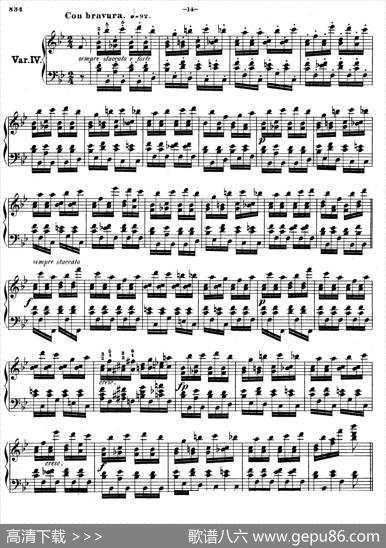 降B大调莫扎特主题变奏曲Op.2（为钢琴与乐队而作）|肖邦-chopin