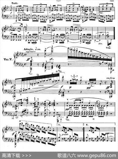 降B大调莫扎特主题变奏曲Op.2（为钢琴与乐队而作）|肖邦-chopin