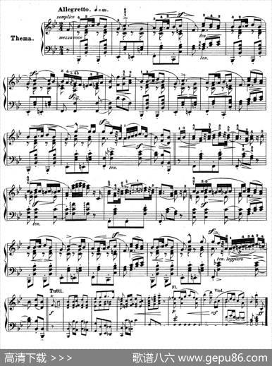 降B大调莫扎特主题变奏曲Op.2（为钢琴与乐队而作）|肖邦-chopin