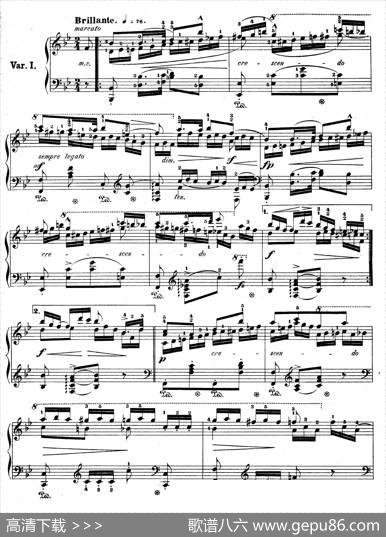 降B大调莫扎特主题变奏曲Op.2（为钢琴与乐队而作）|肖邦-chopin