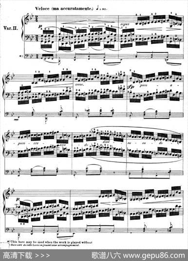 降B大调莫扎特主题变奏曲Op.2（为钢琴与乐队而作）|肖邦-chopin