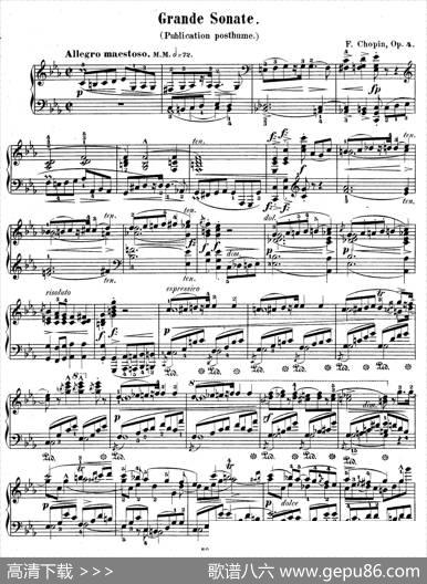 PianoSonataNo.1incMinorOp.4（c小调第一钢琴奏鸣曲）|肖邦-chopin