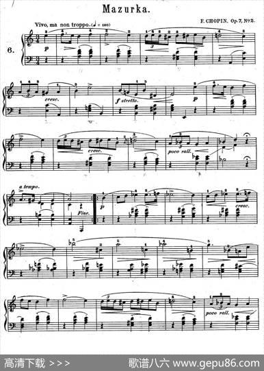 MazurkasOp.7（5首玛祖卡舞曲·2）|肖邦-chopin