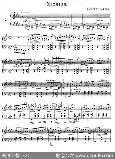 MazurkasOp.7（5首玛祖卡舞曲·3）|肖邦-chopin