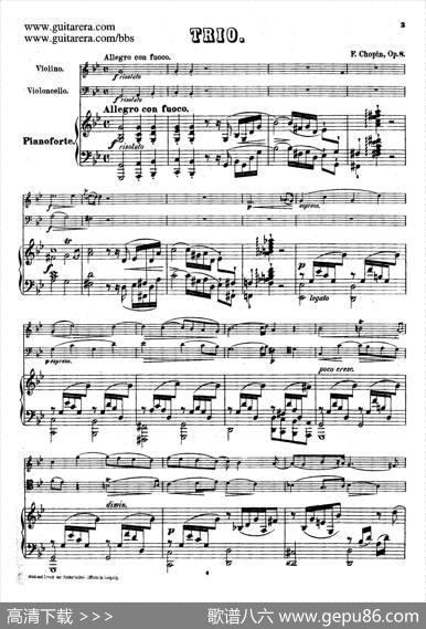 PianoTrioingMinorOp.8（g小调钢琴三重奏）|肖邦-chopin