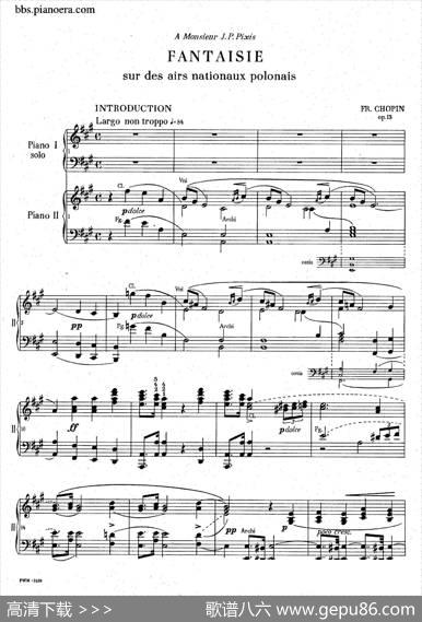 GrandFantasyonPolishAirsOp.13（华丽的波兰民歌幻想曲·双钢琴版）|肖邦-chopin