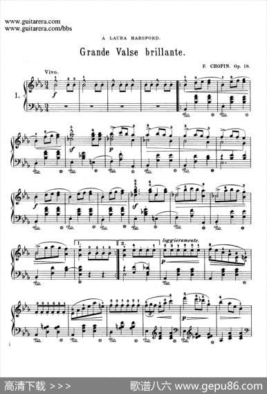 GrandeValseBrillanteinE-flatMajorOp.18（降E大调华丽辉煌圆舞曲）|肖邦-chopin