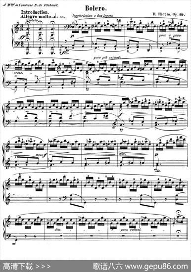 BoleroinCMajorOp.19（C大调波莱罗舞曲）|肖邦-chopin
