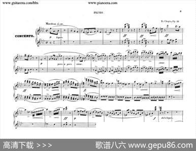 PianoConcertoNo.2infMinorOp.21（f小调第二钢琴协奏曲·四手联弹版）|肖邦-chopin