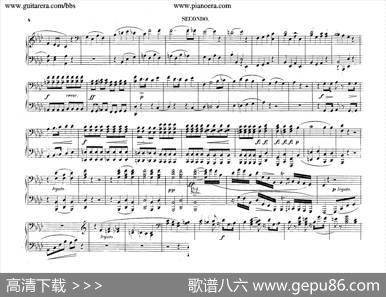 PianoConcertoNo.2infMinorOp.21（f小调第二钢琴协奏曲·四手联弹版）|肖邦-chopin